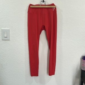 Red gymshark leggings
